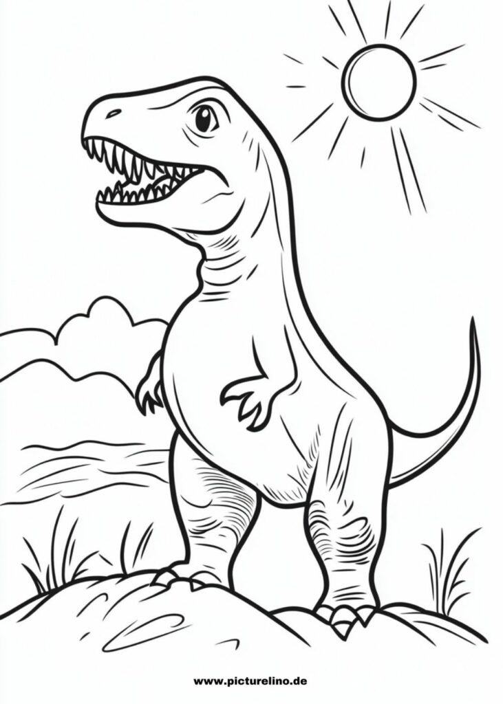 T-Rex Malbild einfach