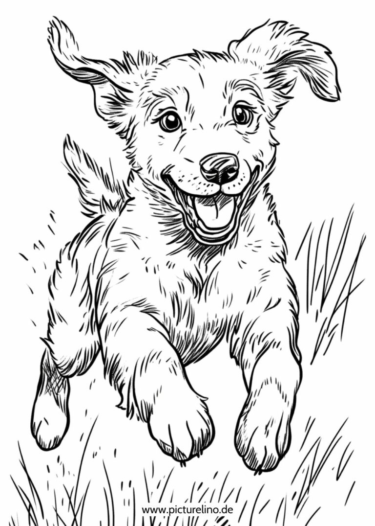 Hunde Ausmalbild: Kostenlose Malbilder zum Drucken